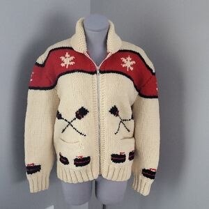 Vintage Fergus Mutrie Curling Sweater – Canadian Wool Cowichan Style